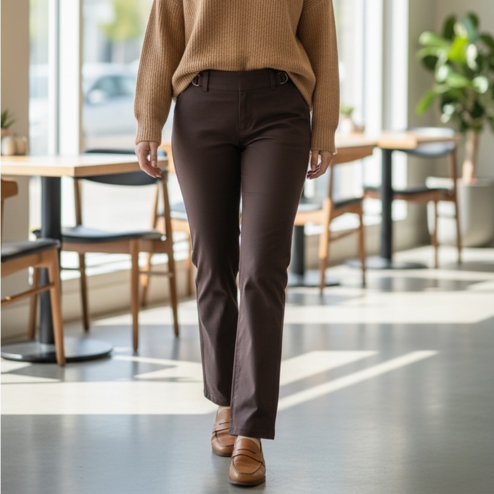 10 Crosby Derek Lam Chocolate‎ Brown Trousers women’s size 4